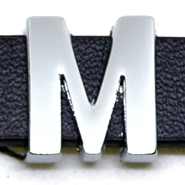 CHROM-Schiebebuchstabe "M" 14mm